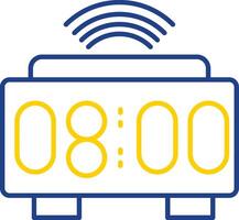 Smart Clock Line Two Color Icon vector