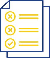 Check List Line Two Color Icon vector