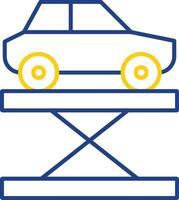 Car Lift Line Two Color Icon vector