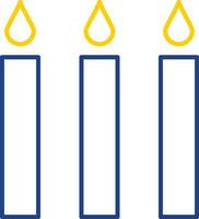 Candle Line Two Color Icon vector