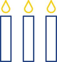 Candle Line Two Color Icon vector