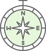 Compass Fillay Icon vector