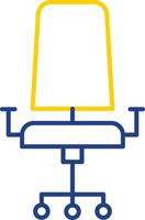 Chair Line Two Color Icon vector