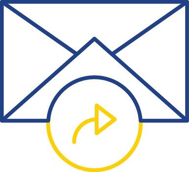 Forward Line Two Color Icon vector