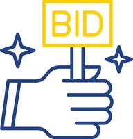 Bid Line Two Color Icon vector