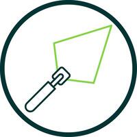 Trowel Line Circle Icon vector
