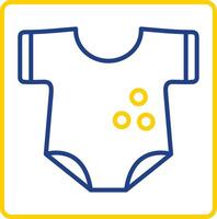 Baby Clothes Line Two Color Icon vector