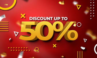 discount 50 percent text effect, font editable, typography, 3d text psd