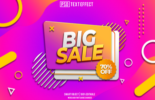 big sale text effect, font editable, typography, 3d text, for background banner psd