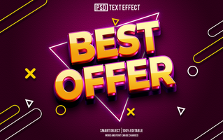 meilleur offre texte effet, Police de caractère modifiable, typographie, 3d texte. psd