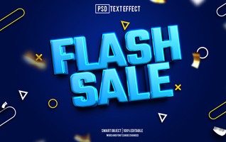 flash sale text effect, font editable, typography, 3d text. for background banner psd