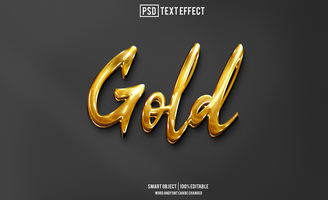 gold text effect, font editable, typography, 3d text psd