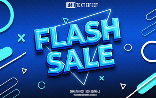 flash sale text effect, font editable, typography, 3d text. for background banner psd