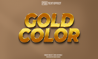 oro colore testo effetto, font modificabile, tipografia, 3d testo psd