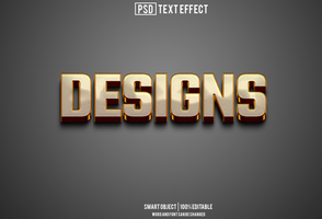 designs text effect, font editable, typography, 3d text psd