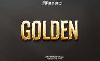 d'or texte effet, Police de caractère modifiable, typographie, 3d texte psd