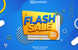 flash sale text effect, font editable, typography, 3d text, for background banner psd