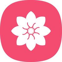 Amaryllis Glyph Curve Icon vector