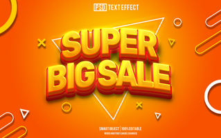 super gros vente texte effet, Police de caractère modifiable, typographie, 3d texte. pour Contexte bannière psd