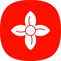 Clematis Glyph Curve Icon vector