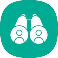 Binoculars Glyph Curve Icon vector