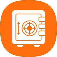 Safety Box Glyph Curve Icon vector