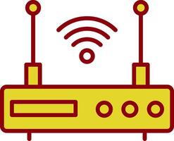Modem Glyph Curve Icon vector