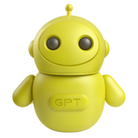 Enhance Conversations with ChatGPT AI Robot 3D Transparent images png