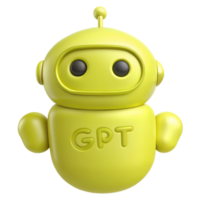 Enhance Conversations with ChatGPT AI Robot 3D Transparent images png