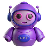 Enhance Conversations with ChatGPT AI Robot 3D Transparent images png