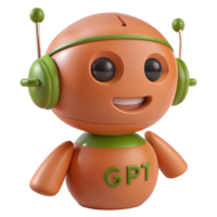 Enhance Conversations with ChatGPT AI Robot 3D Transparent images png