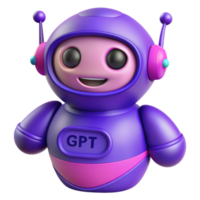 Enhance Conversations with ChatGPT AI Robot 3D Transparent images png