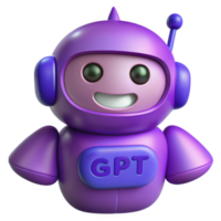 Enhance Conversations with ChatGPT AI Robot 3D Transparent images png