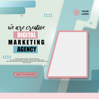 Digital Marketing Social Media Post banner template, social media post banner design template. Digital marketing agency post banner, digital marketing expert banner. psd