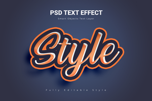 Text Style Effect Mockup psd