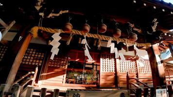 Hiratsuka Shrine, a shrine in Kaminakazato, Kita-ku, Tokyo, Japan. It has been enshrining Hachiman Taro Minamoto no Yoshiie, a hero of the late Heian period, and his two younger brothers since 1118. photo