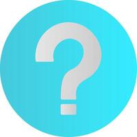 Question Flat Gradient Icon vector