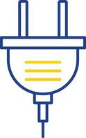 Power Plug Line Two Color Icon vector