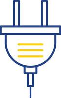 Power Plug Line Two Color Icon vector