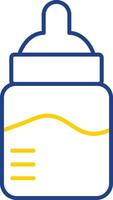 Baby Bottle Line Two Color Icon vector