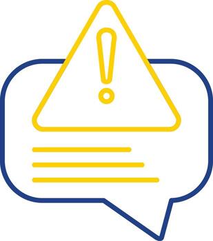 Error Message Line Two Color Icon vector