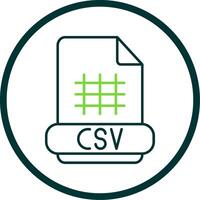 Csv Line Circle Icon vector