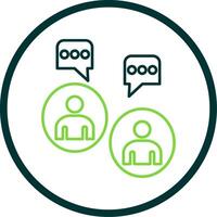 instante mensaje línea circulo icono vector