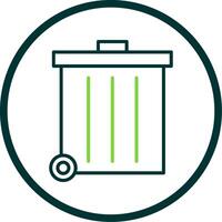 Refuse Line Circle Icon vector