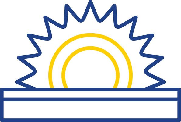 Circular Saw Line Two Color Icon