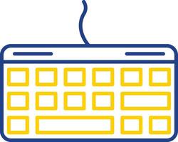 keyboard Line Two Color Icon vector