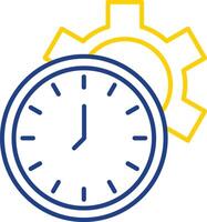 Time Management Line Two Color Icon vector