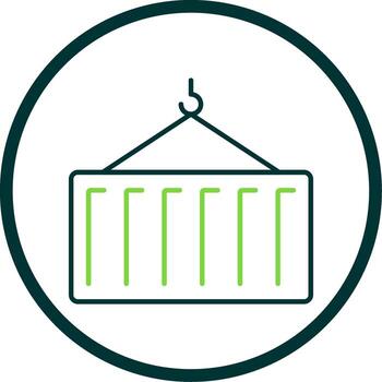 envase línea circulo icono vector