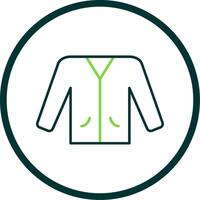 Jacket Line Circle Icon vector