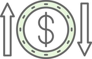 Money Transfer Fillay Icon vector